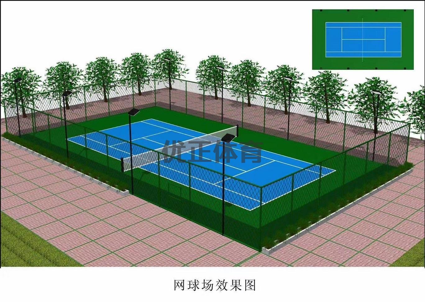 丙烯酸网球场效果图
